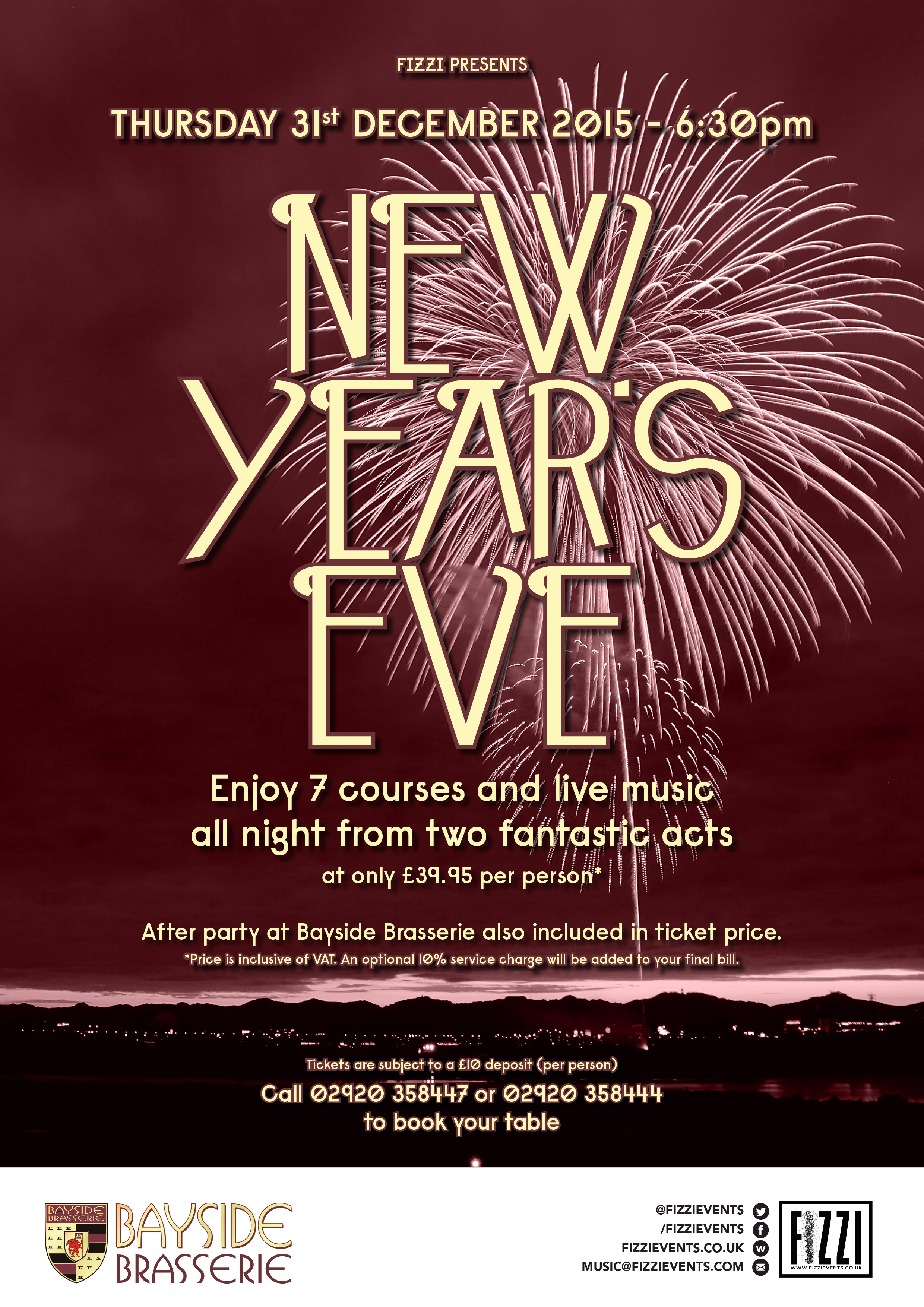 New Year’s Eve at Bayside Brasserie