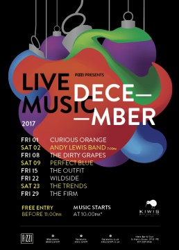 Kiwis December 2017 Live Music