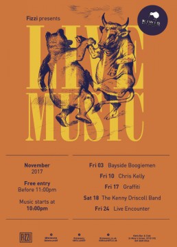 Kiwis: November 2017 Live Music