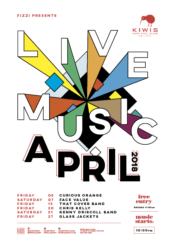Kiwis April 2018 – Live Music