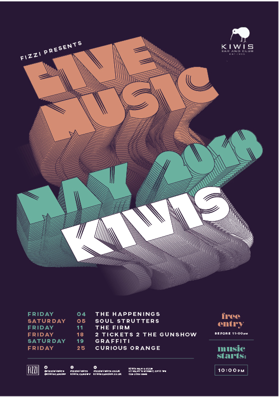 Kiwis Cardiff Live Music – May 2018
