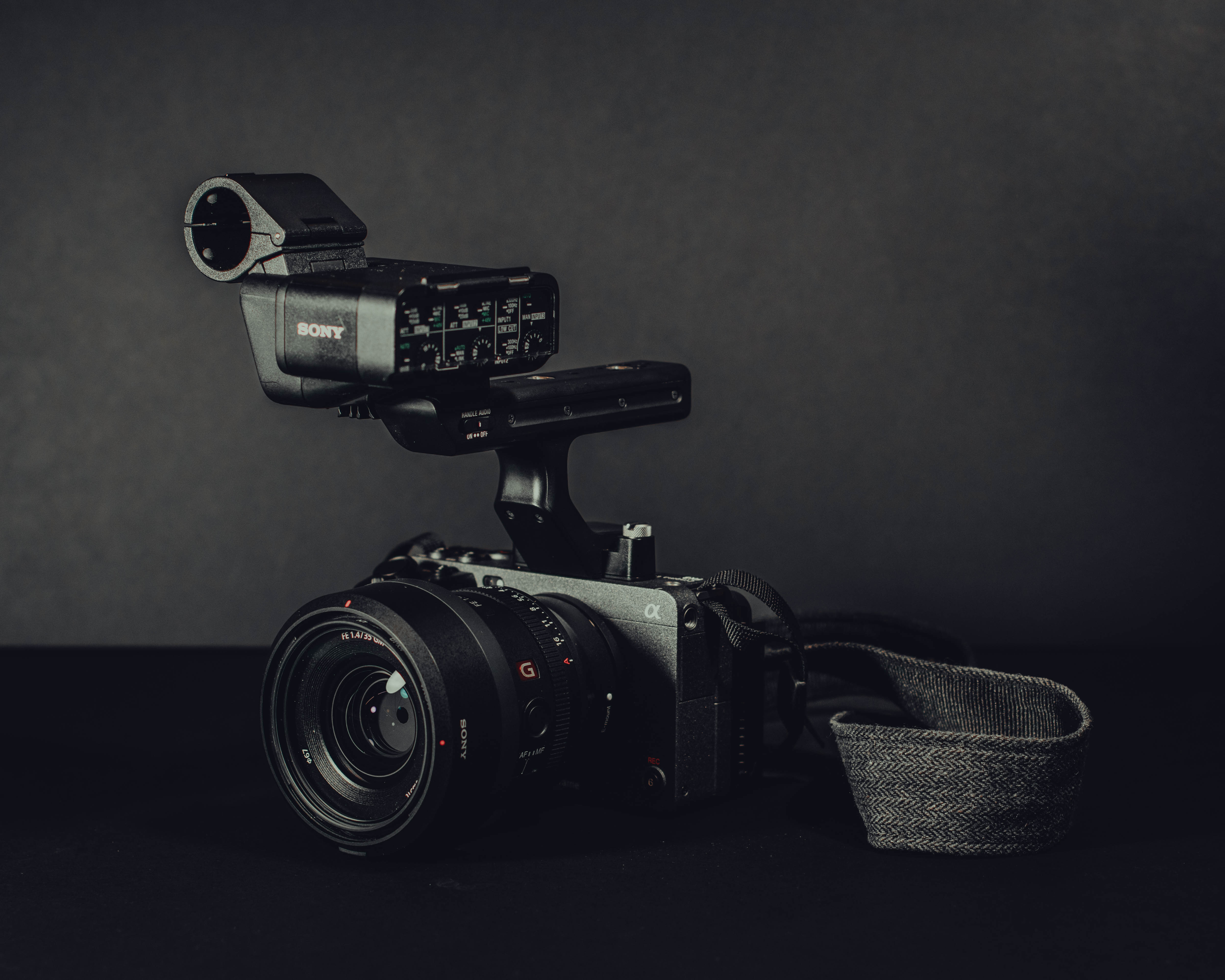 A picture of our Sony FX3 full frame Camera approved by Netflix available in our cameras for hire shop in Cardiff